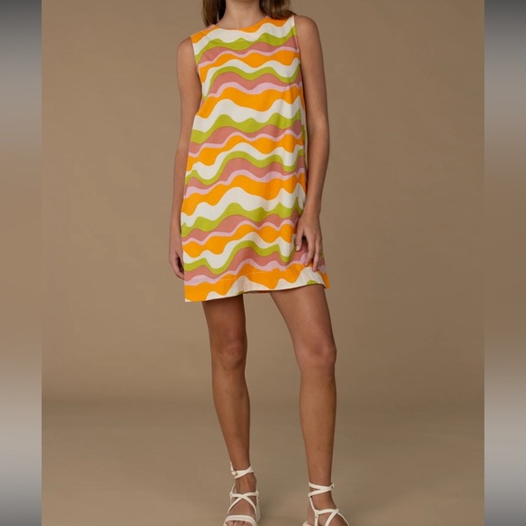 Elizabeth James The Label Ellie Dress in Tidal size Medium - Picture 1 of 8
